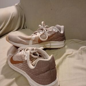 Cream and Gold Size 8 Nikes